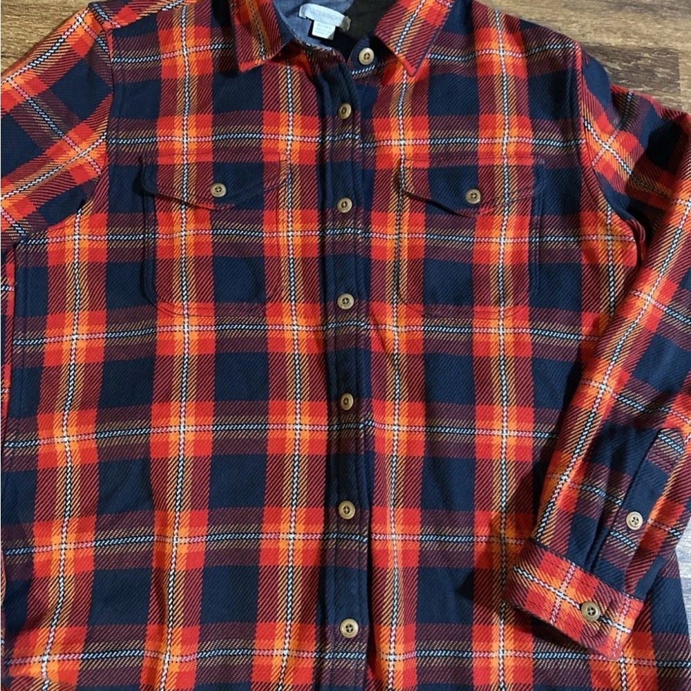 Outerknown Blanket Shirt - Red and Blue Plaid, Organic Cotton - Picture 2 of 9
